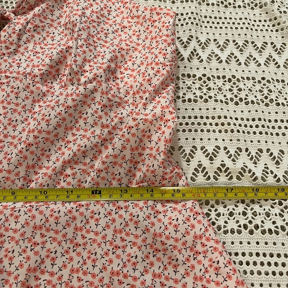 Pink floral mini dress dress size L - Picture 8 of 9